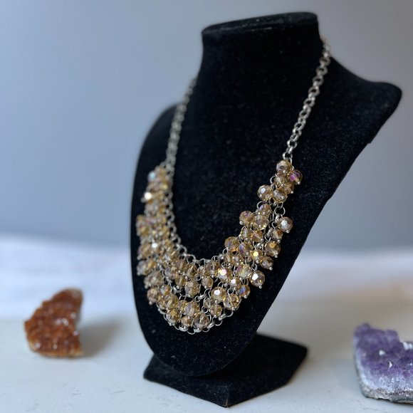 Beaded Gold-toned Necklace - Picture 2 of 5